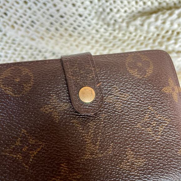 Louis Vuitton French Wallet Purse Monogram Ebene Canvas Kisslock Authentic 0099 - Picture 2 of 16